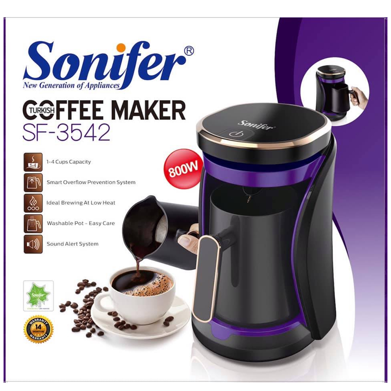 ماكينة صنع القهوة التركية الاوتوماتيكية بـ نظام امان ماركة SONIFER ماكينة صنع القهوة التركية الاوتوماتيكية بـ نظام امان ماركة SONIFER