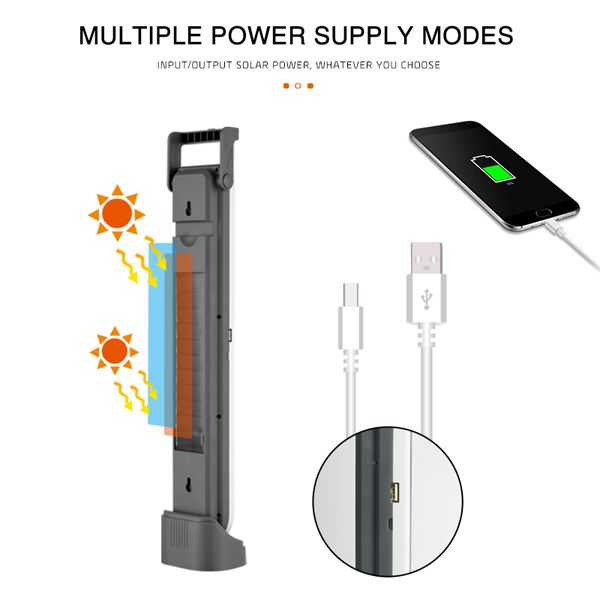 مصباح طوارئ LED يعمل بالطاقة الشمسية وقابل للشحن USB – إضاءة قوية للتخييم والطوارئ مصباح طوارئ LED يعمل بالطاقة الشمسية وقابل للشحن USB – إضاءة قوية للتخييم والطوارئ