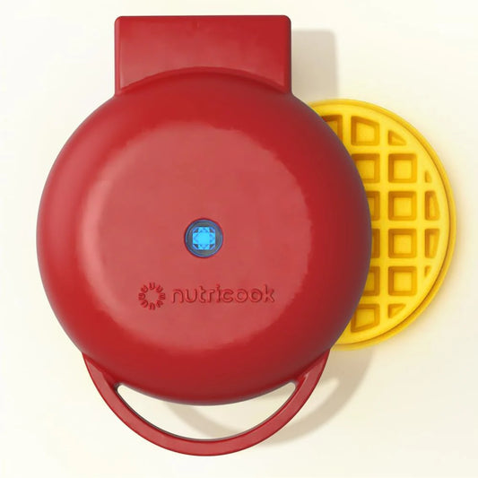 ماكينة الوافل الكهربائية (ميني) بطبقة غير لاصقة وطهي متساوٍ ماركة Nutricook