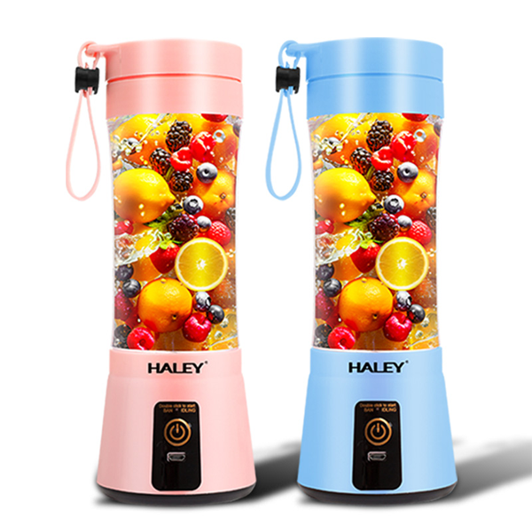 خلاط وعصارة محمولة سعة 480 مل مع شحن USB وبطارية 2000mAh و6 شفرات ستانلس ستيل ماركة HALEY خلاط وعصارة محمولة سعة 480 مل مع شحن USB وبطارية 2000mAh و6 شفرات ستانلس ستيل ماركة HALEY
