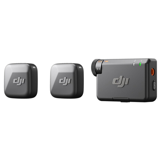 ميكروفون DJI Mic Mini لاسلكي 2TX+1RX – مايك احترافي للموبايل والكاميرا بعزل ضوضاء ومدى 400 متر