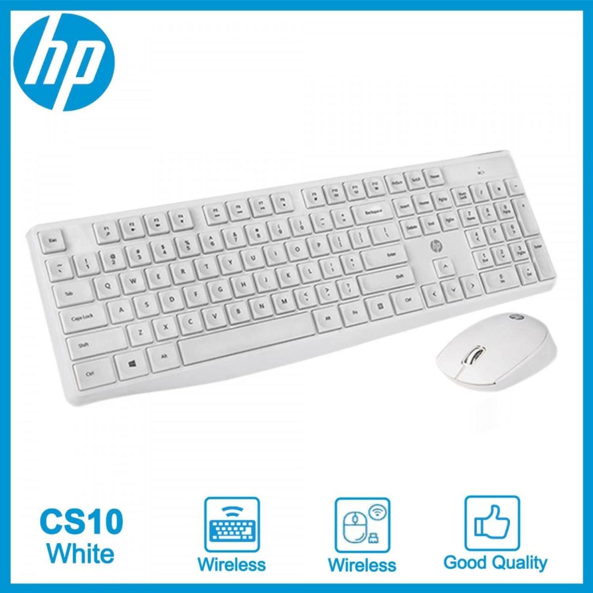 طقم كيبورد وماوس HP CS10 لاسلكي أبيض