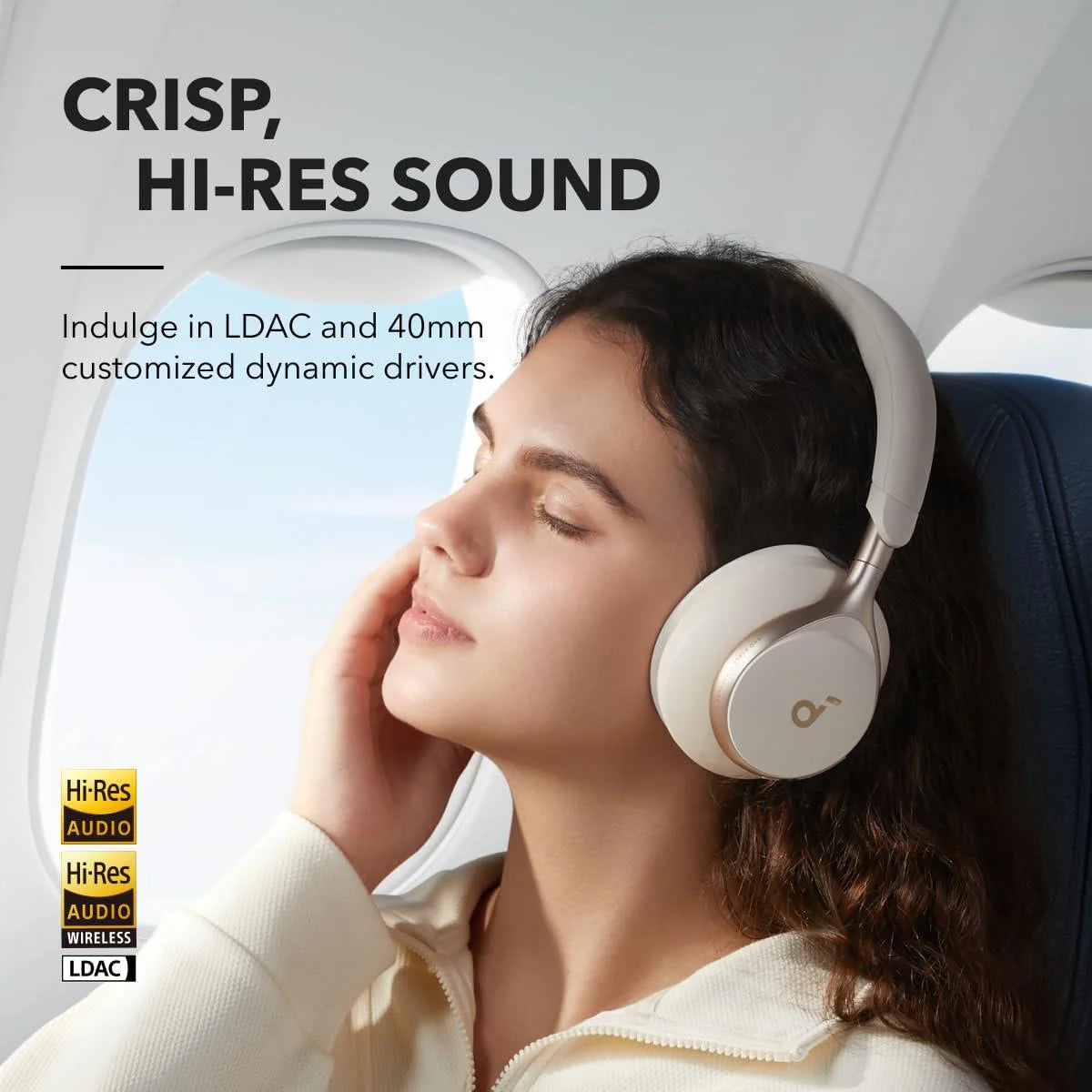 سماعة رأس Anker Soundcore Space One ANC لإلغاء الضوضاء حتى 98% وبطارية 40 ساعة سماعة رأس Anker Soundcore Space One ANC لإلغاء الضوضاء حتى 98% وبطارية 40 ساعة