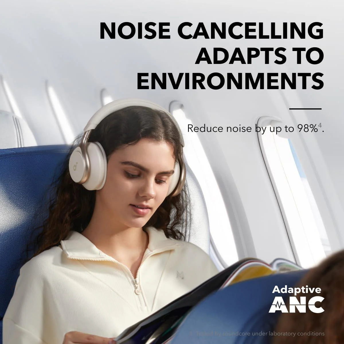 سماعة رأس Anker Soundcore Space One ANC لإلغاء الضوضاء حتى 98% وبطارية 40 ساعة سماعة رأس Anker Soundcore Space One ANC لإلغاء الضوضاء حتى 98% وبطارية 40 ساعة