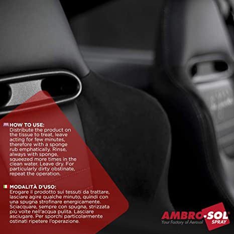 بخاخ ومنظف 400 مل للأنسجة والديكور الداخلي لسيارة من Ambro-Sol بخاخ ومنظف 400 مل للأنسجة والديكور الداخلي لسيارة من Ambro-Sol