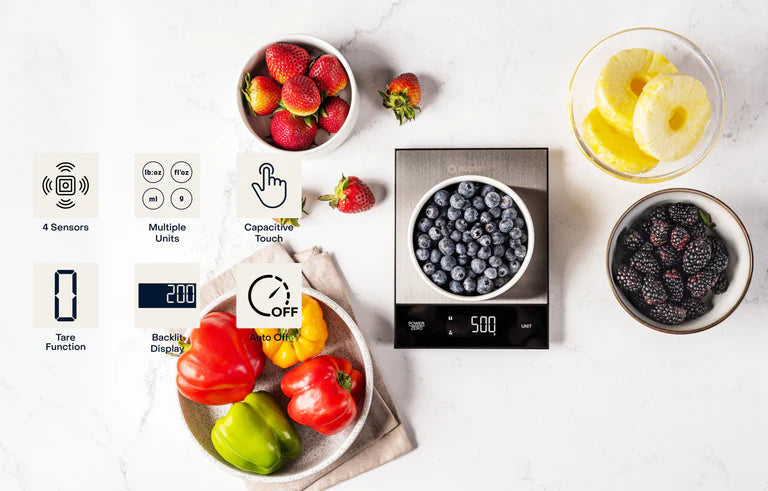 ميزان مطبخ رقمي Nutricook جيل 2 - أزرار التحكم اللمسية