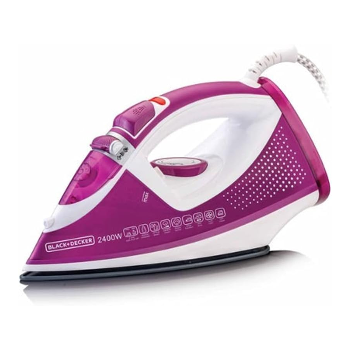 مكوى بخار بقاعدة سيراميك مع خاصية الإغلاق التلقائي قوة 2400 واط من Black & Decker مكوى بخار بقاعدة سيراميك مع خاصية الإغلاق التلقائي قوة 2400 واط من Black & Decker