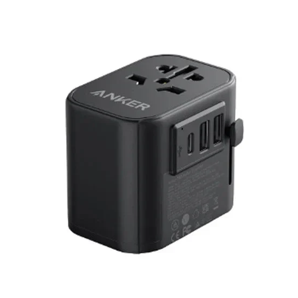 عضمة شحن 4 بـ 1 قوة 30 واط -محول سفر عالمي بمنفذ USB-C وAC يدعم 4 أجهزة ماركة ANKER
