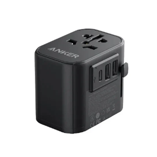 عضمة شحن 4 بـ 1 قوة 30 واط -محول سفر عالمي بمنفذ USB-C وAC يدعم 4 أجهزة ماركة ANKER