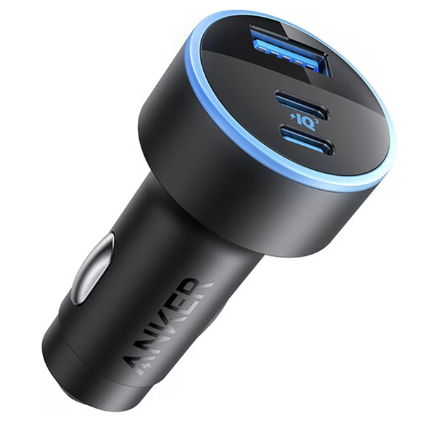 شاحن سيارة Anker 335 بقوة 67W – شاحن سريع 3 منافذ USB-C وUSB-A للسيارة