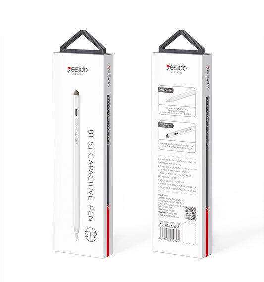 قلم ايباد ذكي ببطارية 165mAh واستخدام حتى 10 ساعات مع شحن Lightning ماركة YESIDO ST12