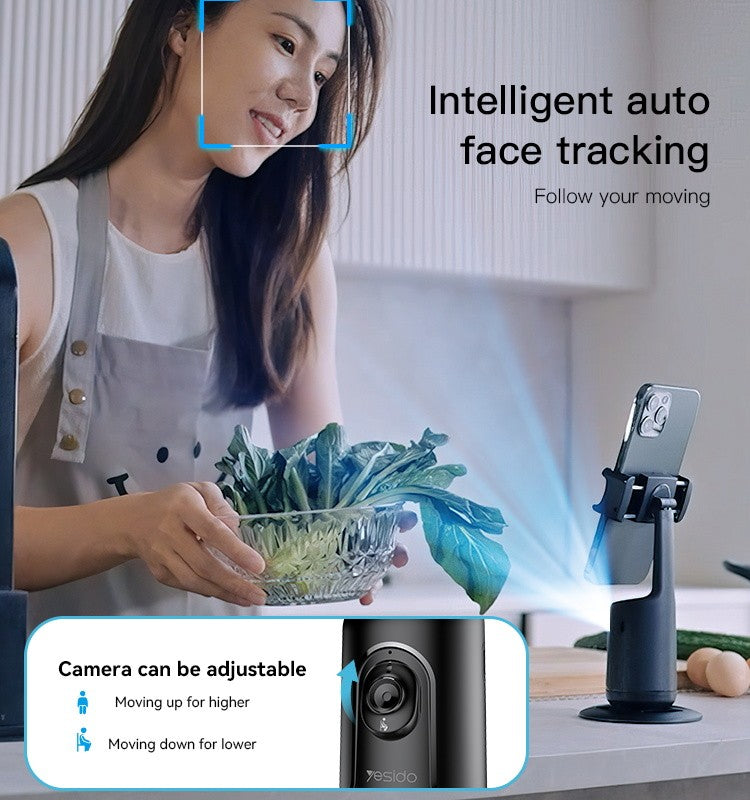 حامل هاتف ذكي Yesido SF15 AI بتتبع الوجه 360 درجة مع جيمبال وترايبود وعصا سيلفي حامل هاتف ذكي Yesido SF15 AI بتتبع الوجه 360 درجة مع جيمبال وترايبود وعصا سيلفي