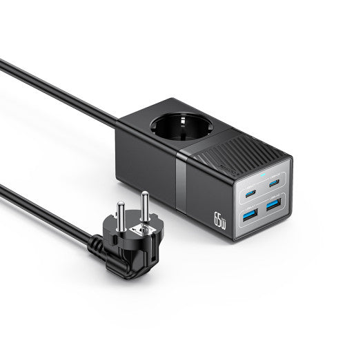 وصلة كهرباء YESIDO MC35 EU 40W PD رباعية المنافذ C+C+A+A بطول 1.5 متر