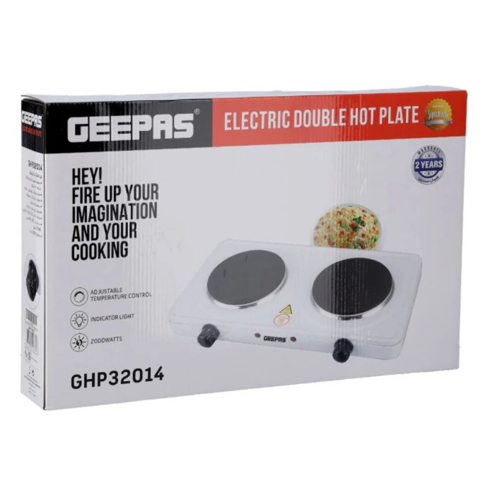 طباخ / موقد كهربائي محمول مزدوج بعينين مع تحكم حراري تلقائي ماركة GEEPAS طباخ / موقد كهربائي محمول مزدوج بعينين مع تحكم حراري تلقائي ماركة GEEPAS