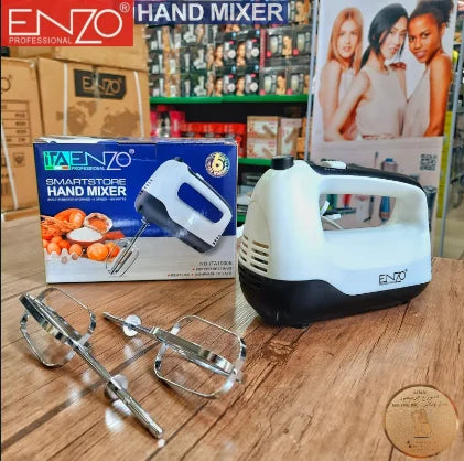 خلاط الكيك والعجين اليدوي الكهربائي مع شفرات ستانلس ستيل ماركة ENZO الإيطالية خلاط الكيك والعجين اليدوي الكهربائي مع شفرات ستانلس ستيل ماركة ENZO الإيطالية