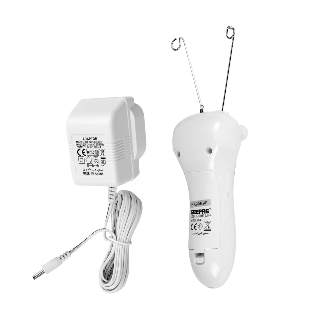 ماكينة خيط لإزالة شعر الوجه الكهربائية قابلة لإعادة الشحن بإضاءة LED للسيدات ماركة GEEPAS ماكينة خيط لإزالة شعر الوجه الكهربائية قابلة لإعادة الشحن بإضاءة LED للسيدات ماركة GEEPAS
