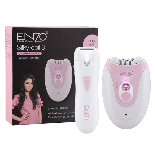 ماكينة إزالة الشعر 2 بـ 1 قابلة لإعادة الشحن تستخدم للوجه والجسم ماركة ENZO