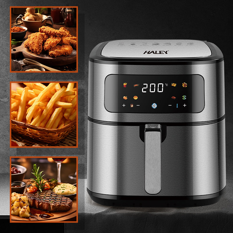 قلاية هوائية AirFryer سعة حتى 12.5 لتر بقوة 2000 واط مع شاشة LCD ماركة HALEY HY-2525 قلاية هوائية AirFryer سعة حتى 12.5 لتر بقوة 2000 واط مع شاشة LCD ماركة HALEY HY-2525