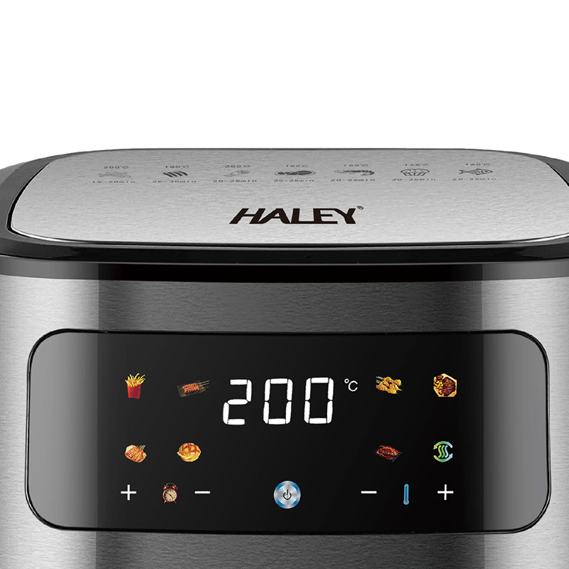 قلاية هوائية AirFryer سعة حتى 12.5 لتر بقوة 2000 واط مع شاشة LCD ماركة HALEY HY-2525 قلاية هوائية AirFryer سعة حتى 12.5 لتر بقوة 2000 واط مع شاشة LCD ماركة HALEY HY-2525