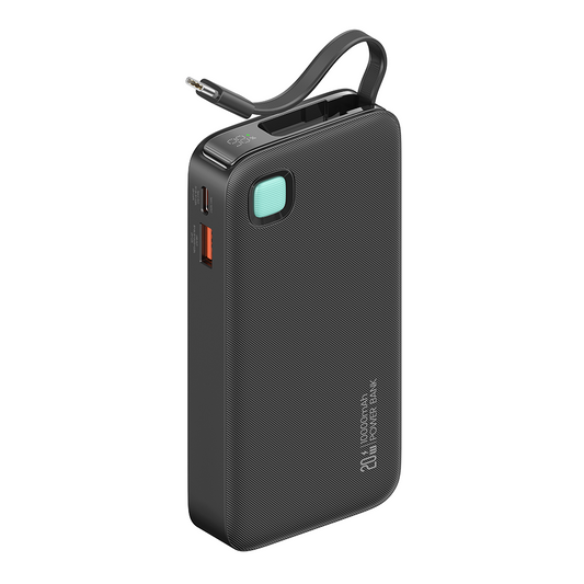 باور بنك USAMS CD224 10000mAh شحن سريع 20W شاشة رقمية مع كيبل Type-C مدمج