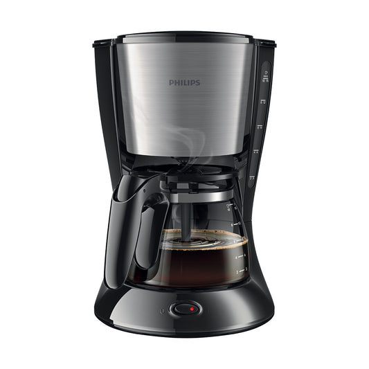 ماكينة قهوة أمريكية Philips سعة 15 كوب بقوة 1080 واط مع إبريق زجاجي سعة كبيرة للاستخدام المنزلي والمكتبي