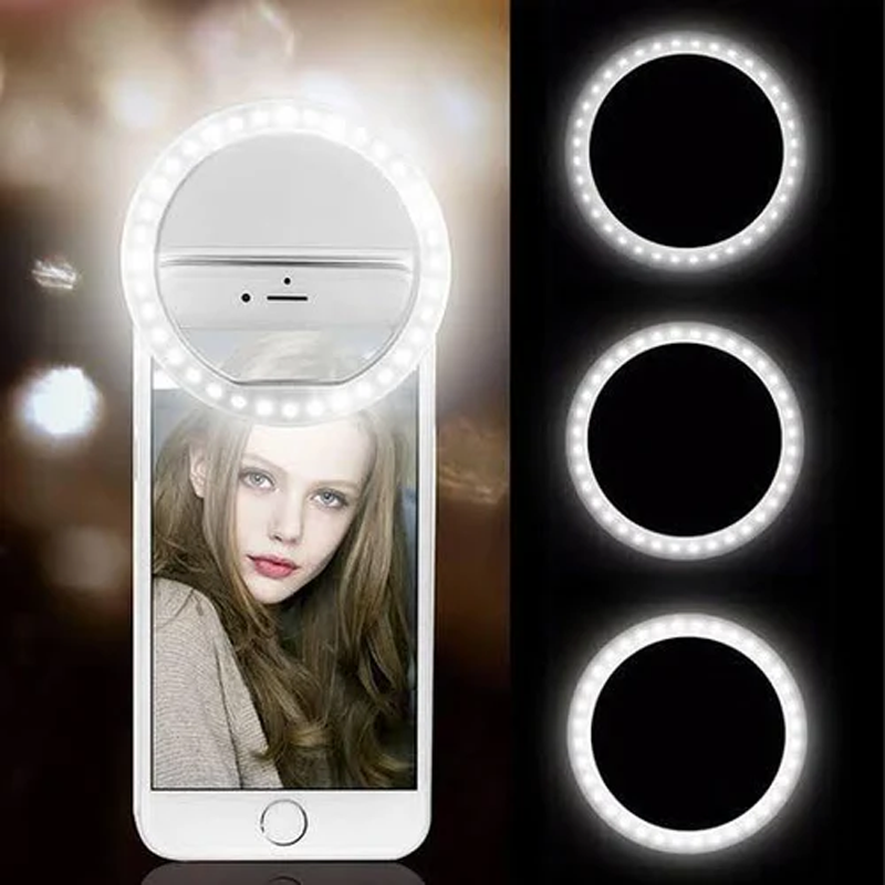 رينج لايت دائرية LED للهاتف المحمول لتصوير السلفي مع وصلة USB رينج لايت دائرية LED للهاتف المحمول لتصوير السلفي مع وصلة USB