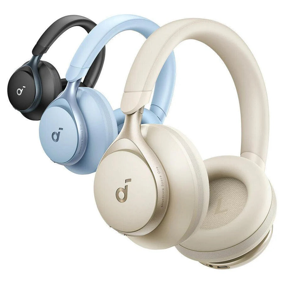 سماعة رأس Anker Soundcore Space One ANC لإلغاء الضوضاء حتى 98% وبطارية 40 ساعة سماعة رأس Anker Soundcore Space One ANC لإلغاء الضوضاء حتى 98% وبطارية 40 ساعة