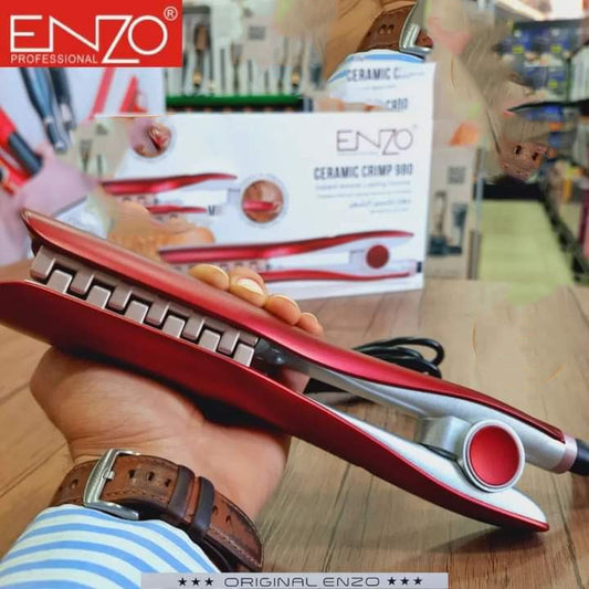 ستريتنر تمويج / تكسير الشعر بحرارة 980°F بتقنية السيراميك لتصفيف مموج وكثيف ماركة ENZO