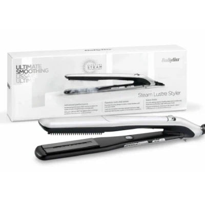 ستريتنر فرد الشعر بالبخار بألواح سيراميك 36 مم و5 درجات حرارة – فضي ماركة Babyliss