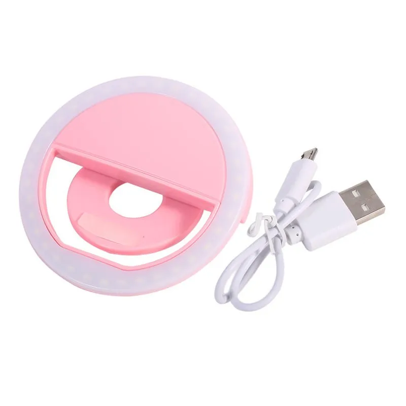 رينج لايت دائرية LED للهاتف المحمول لتصوير السلفي مع وصلة USB رينج لايت دائرية LED للهاتف المحمول لتصوير السلفي مع وصلة USB