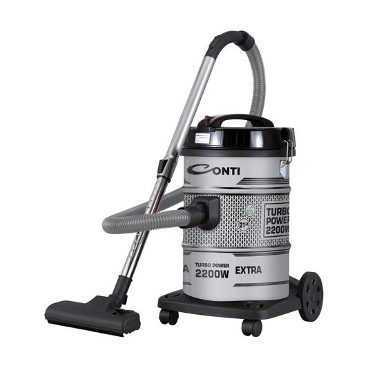 مكنسة Conti VCD-2202-B بقوة 2200 واط وحوض معدني سعة 21 لتر للشفط والنفخ ماركة Conti