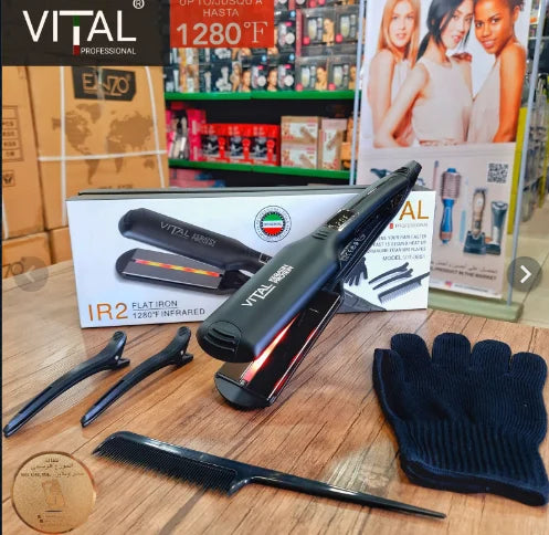 ستريت فرد الشعر بتقنية الأشعة تحت الحمراء وتسخين سريع بـحرارة عالية تصل حتى 1280F ماركة VITAL
