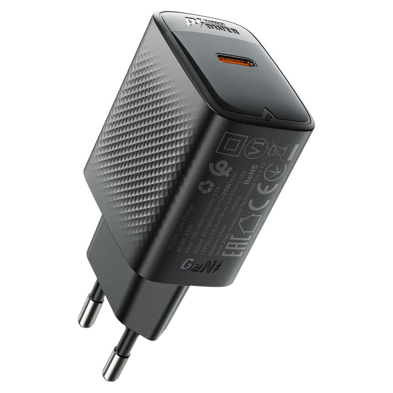 شاحن حائط من Acefast موديل A104 – 25 واط، 2.25 أمبير، GaN
