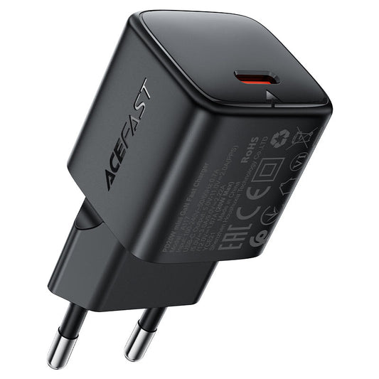 شاحن حائط من Acefast موديل A117 – 20 واط، 0.7 أمبير، GaN