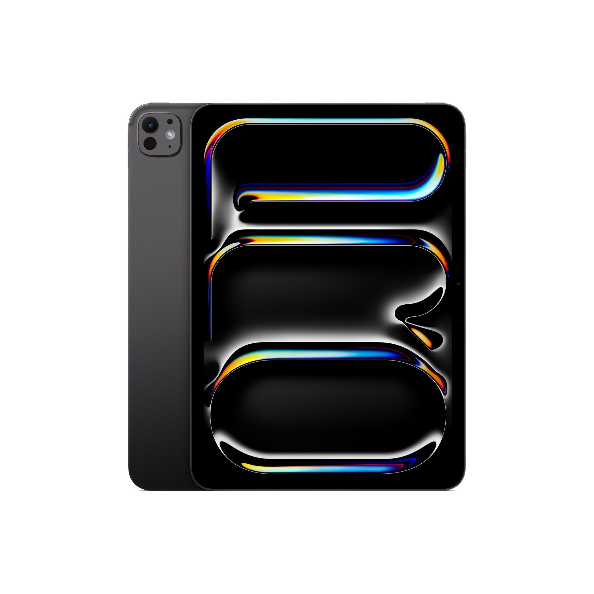 Apple iPad Pro 11 إنش M5 لون Space Black على خلفية بيضاء