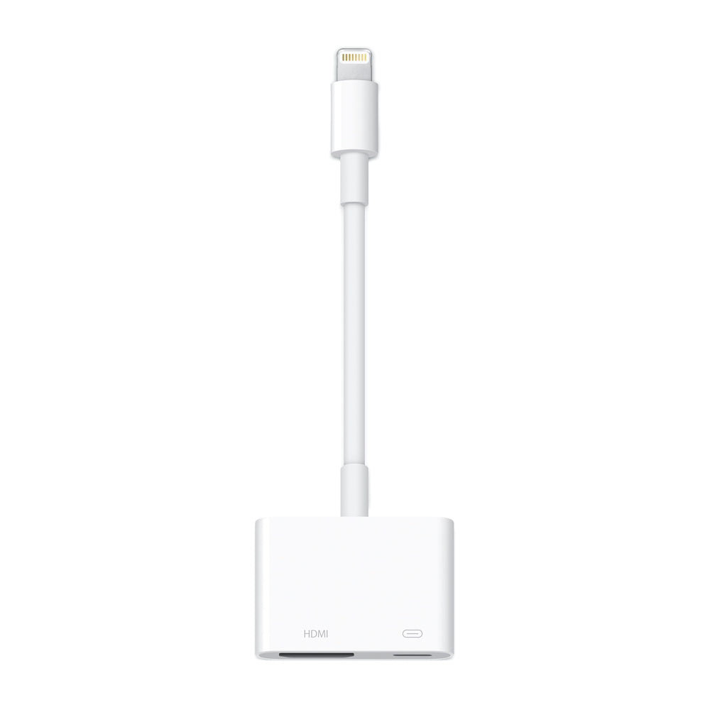 محول Apple Lightning Digital AV إلى HDMI باللون الأبيض