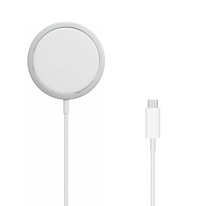 شاحن Apple MagSafe الأصلي MHXH3 باللون الأبيض على خلفية بيضاء