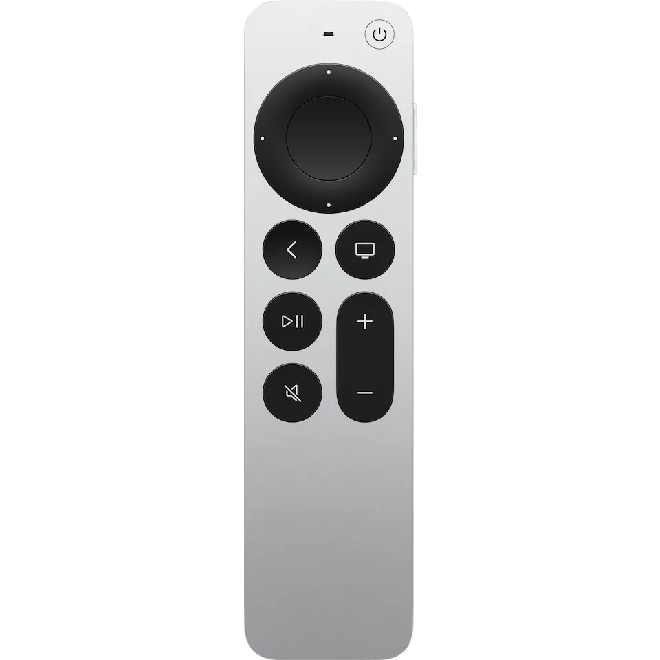 Apple TV Remote الجيل الثاني بمنفذ Lightning على خلفية بيضاء
