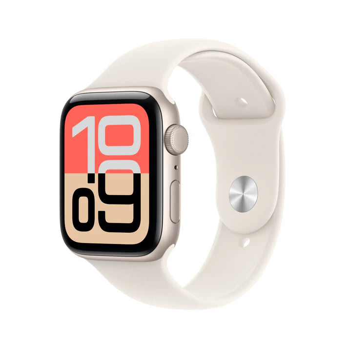 Apple Watch SE 3 GPS ألمنيوم لون Starlight مع حزام رياضي