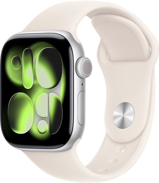 Apple Watch Series 11 Aluminum مقاس 42/46 مم لون فضي