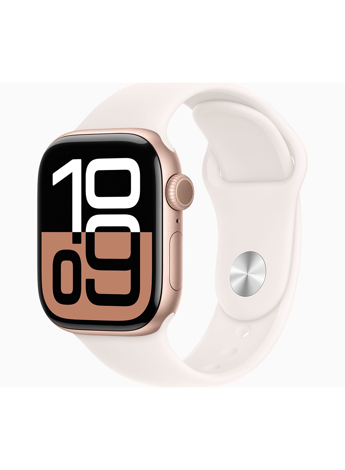 Apple Watch Series 10 GPS Rose Gold Aluminium مع Light Blush Sport Band