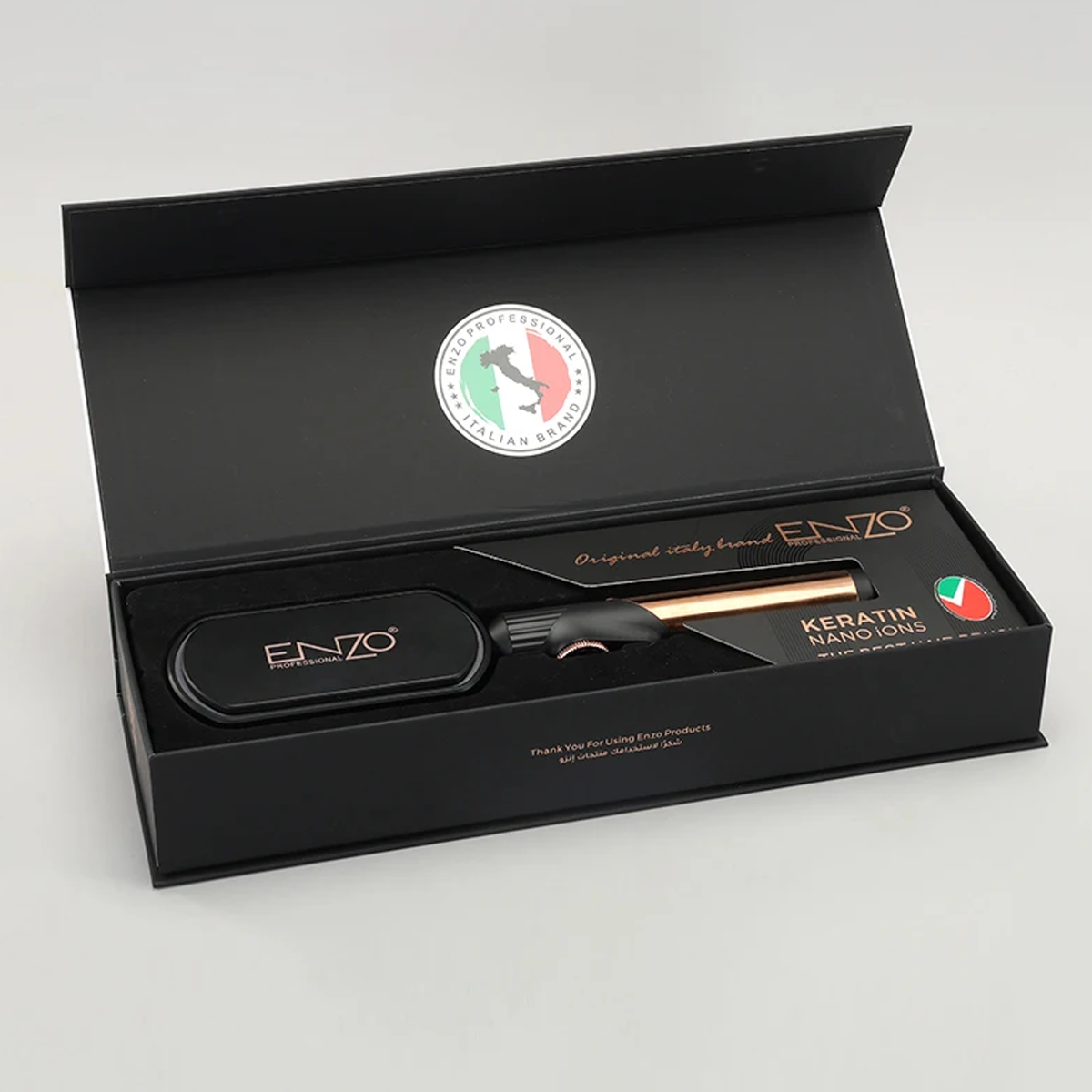 فرشاة سشوار كهربائية احترافية مع شاشة LCD لتجفيف الشعر ماركة ENZO فرشاة سشوار كهربائية احترافية مع شاشة LCD لتجفيف الشعر ماركة ENZO