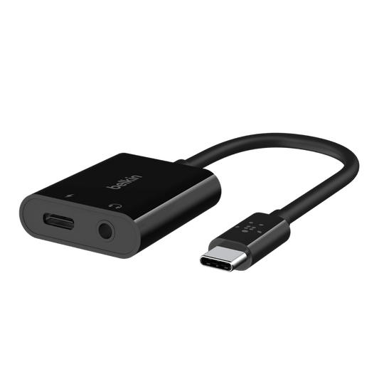 محول صوت وشحن USB-C من Belkin موديل NPA004btBK – 60 واط
