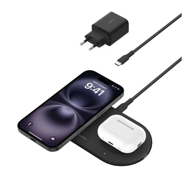 شاحن لاسلكي من Belkin موديل WIZ021vfBK – 15 واط، Qi2