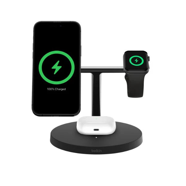 شاحن لاسلكي من Belkin موديل WIZ032kqBK – 15 واط، 5 متر، Qi2