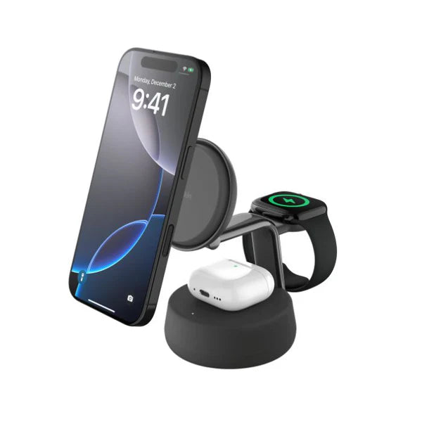 شاحن لاسلكي من Belkin موديل WIZ040kqCH-1 – 25 واط، 5 متر، Qi2
