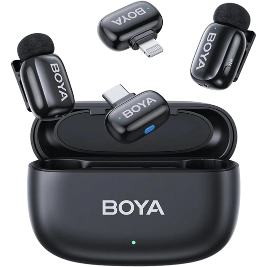 ميكروفون لاسلكي Mini 12 Dual من BOYA – USB-C، للآيفون، لشخصين