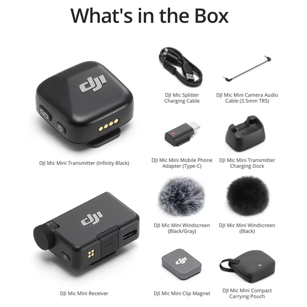 ميكروفون DJI لاسلكي للموبايل – Mic Mini بصوت احترافي وعزل ضوضاء ومدى 400 متر ميكروفون DJI لاسلكي للموبايل – Mic Mini بصوت احترافي وعزل ضوضاء ومدى 400 متر