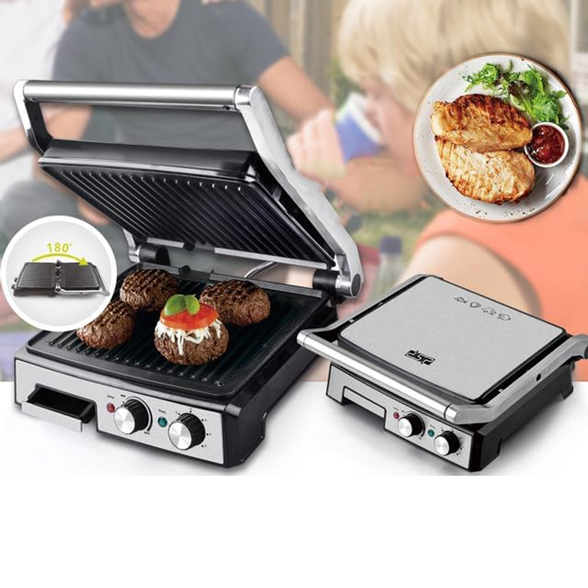 شواية/جريل طعام كهربائية من السيراميك بـ قوة 2000 واط ماركة DSP شواية/جريل طعام كهربائية من السيراميك بـ قوة 2000 واط ماركة DSP