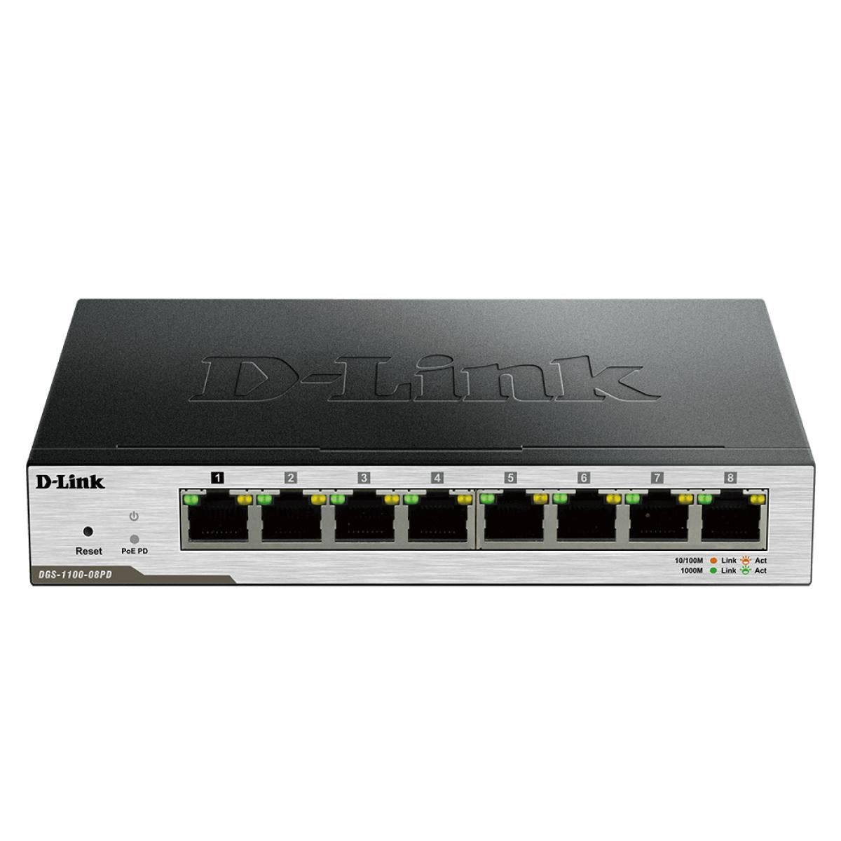 سويتش شبكة من D-Link موديل DGS-1100-08PD – 8-Port، Gigabit، PoE